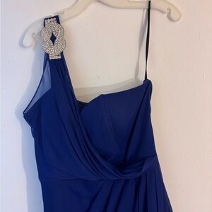 Blue Dress with Silver Embellishment